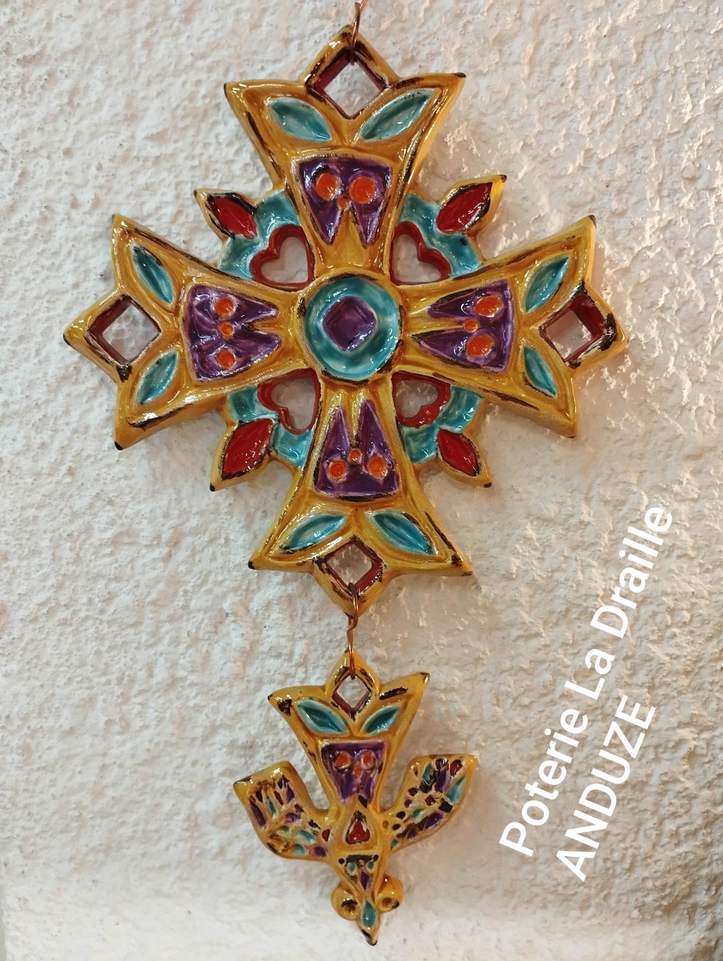Croix huguenote poterie la draille anduze